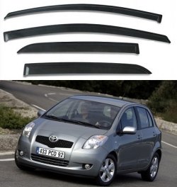 05~10 Yaris 黑茶色雨擋 (現貨)