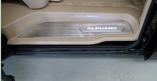 08~14 Alphard 不鏽鋼 LED 冷光迎賓腳踏 (現貨)